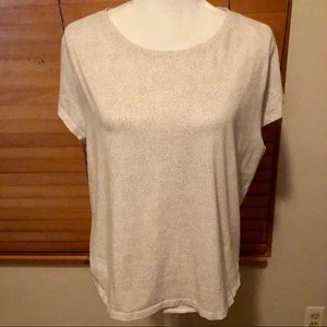 NWOT cream shirt with small black dots